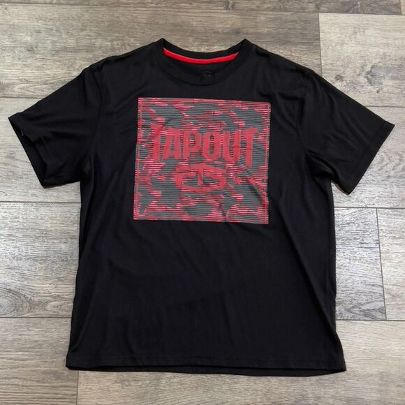 Tapout Black Short Sleeve Graphic Tee Shirt Camisa - Men's Size Medium - Picture 1 of 7